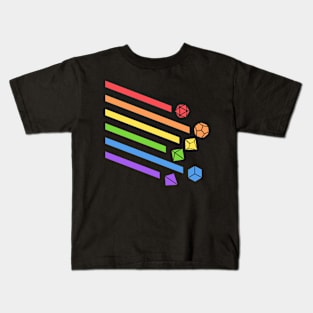 Rainbow Polyhedral Dice Set Tabletop RPG Kids T-Shirt